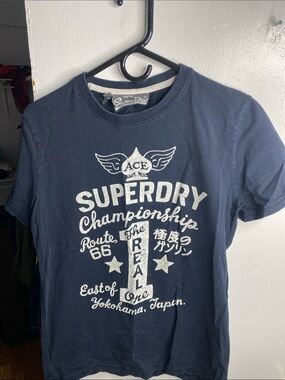 Superdry Navy Blue Graphic Logo T-Shirt